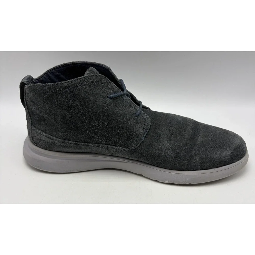 Johnnie-O Mens The Chill Chukka Gray Ankle Boots Gray 9.5 M Leather Suede Casual